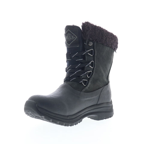 Original Muck Arctic Apres Lace WALM000 Womens Black Leather Winter Boots