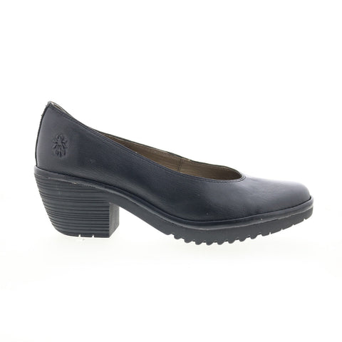 Fly London Walo WALO988FLY-000 Womens Black Leather Pumps Heels Shoes