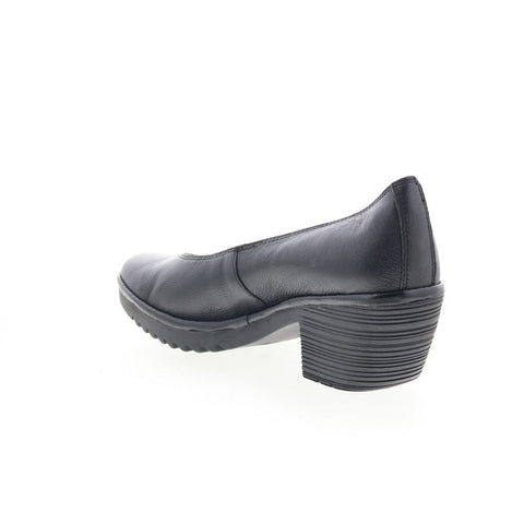 Fly London Walo WALO988FLY-000 Womens Black Leather Pumps Heels Shoes