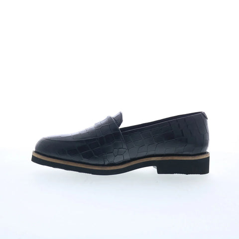 Softwalk Walsh S2369-027 Womens Black Leather Loafer Flats Shoes
