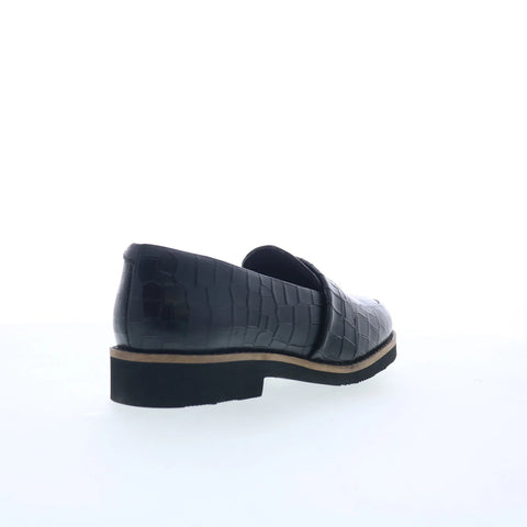 Softwalk Walsh S2369-027 Womens Black Leather Loafer Flats Shoes