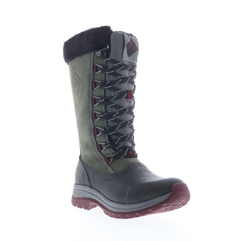 Original Muck Arctic Apres Lace Tall WALT100 Womens Gray Leather Winter Boots