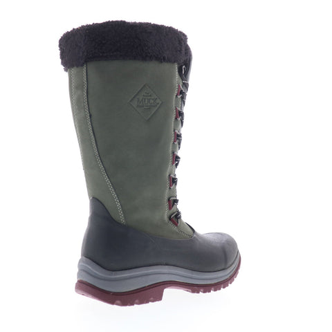 Original Muck Arctic Apres Lace Tall WALT100 Womens Gray Leather Winter Boots