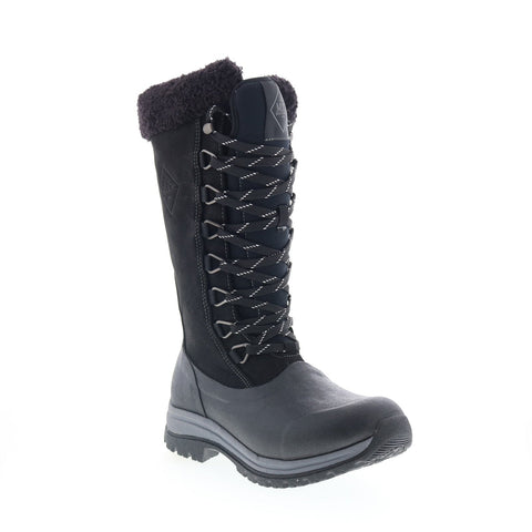 Original Muck Arctic Apres Lace Tall WALT000 Womens Black Leather Winter Boots