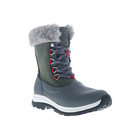 Original Muck Apres Lace Up Arctic Grip WP WALV100 Womens Gray Snow Boots