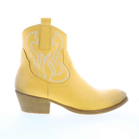 Fly London Wami WAMI092FLY-002 Womens Yellow Leather Ankle & Booties Boots