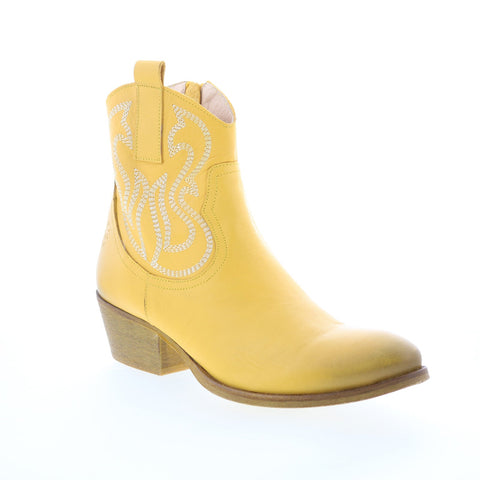 Fly London Wami WAMI092FLY-002 Womens Yellow Leather Ankle & Booties Boots