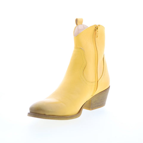 Fly London Wami WAMI092FLY-002 Womens Yellow Leather Ankle & Booties Boots