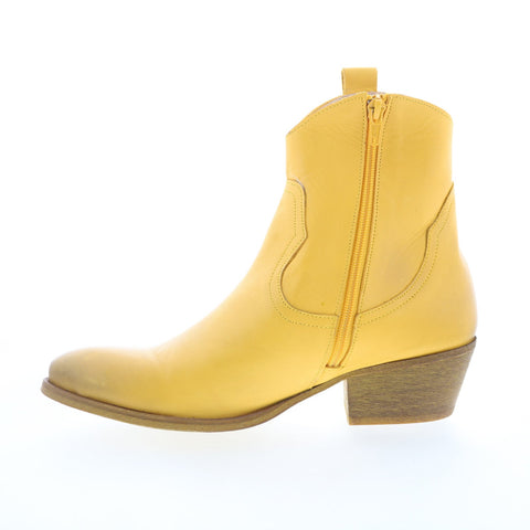 Fly London Wami WAMI092FLY-002 Womens Yellow Leather Ankle & Booties Boots
