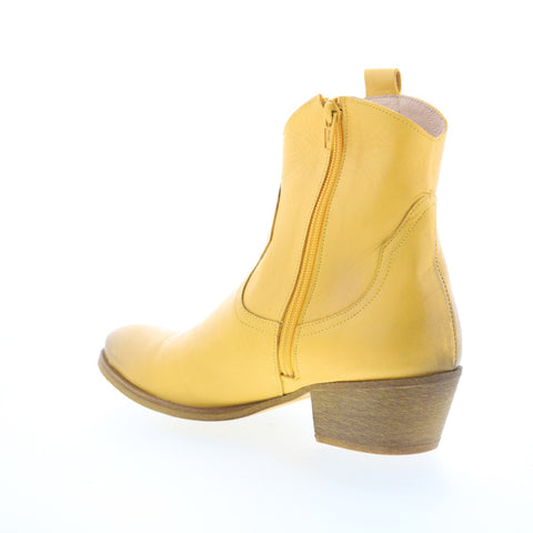Fly London Wami WAMI092FLY-002 Womens Yellow Leather Ankle & Booties Boots