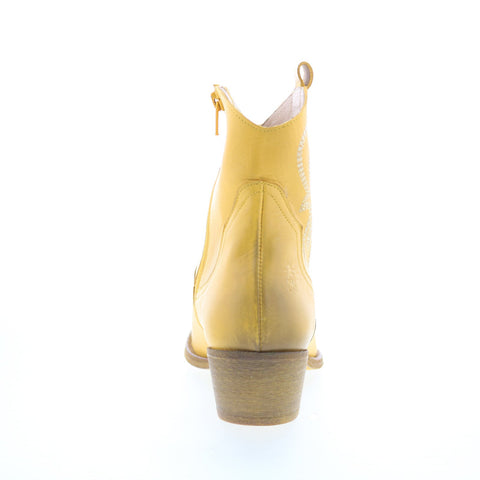 Fly London Wami WAMI092FLY-002 Womens Yellow Leather Ankle & Booties Boots