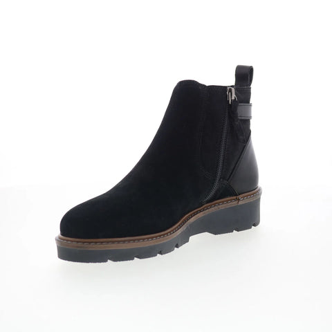 Softwalk Waneta S2370-003 Womens Black Leather Zipper Ankle & Booties Boots