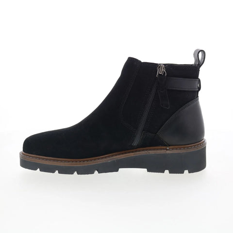 Softwalk Waneta S2370-003 Womens Black Leather Zipper Ankle & Booties Boots