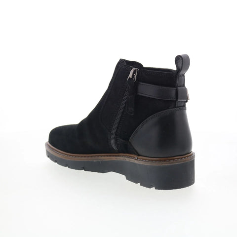 Softwalk Waneta S2370-003 Womens Black Leather Zipper Ankle & Booties Boots