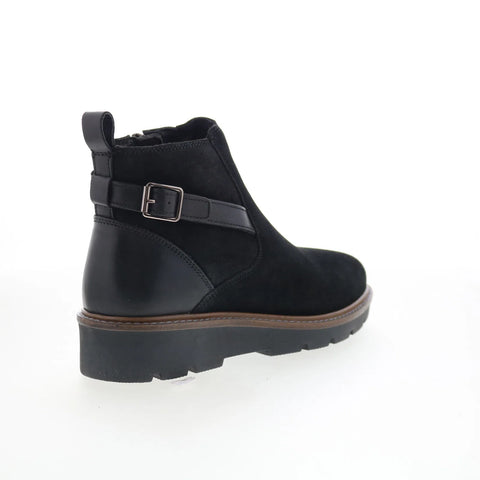 Softwalk Waneta S2370-003 Womens Black Leather Zipper Ankle & Booties Boots