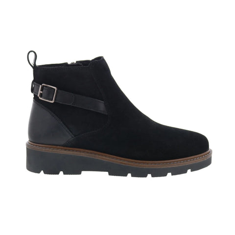 Softwalk Waneta S2370-003 Womens Black Leather Zipper Ankle & Booties Boots