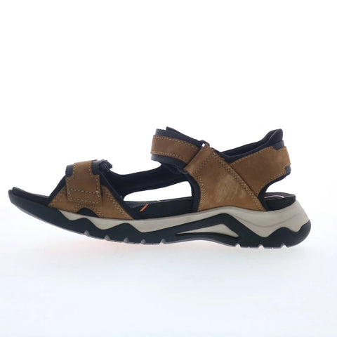 Clarks Wave 2.0 Jump 26159771 Mens Brown Leather Strap Sport Sandals Shoes