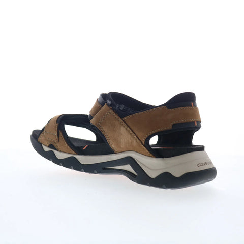 Clarks Wave 2.0 Jump 26159771 Mens Brown Leather Strap Sport Sandals Shoes