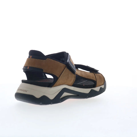 Clarks Wave 2.0 Jump 26159771 Mens Brown Leather Strap Sport Sandals Shoes