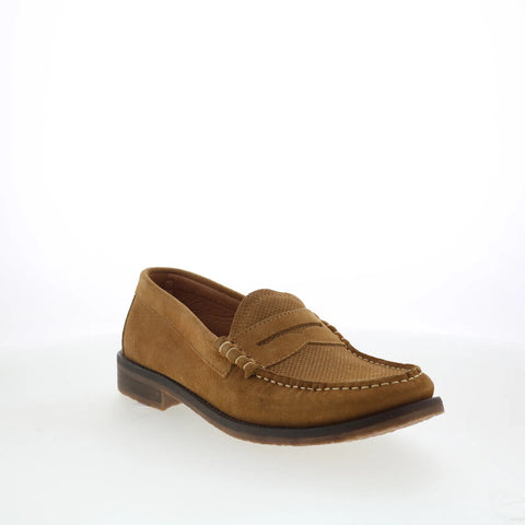 Pajar Wayne 51884 Mens Brown Leather Slip On Loafers & Slip Ons Penny Shoes
