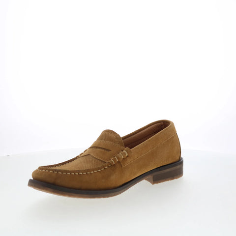 Pajar Wayne 51884 Mens Brown Leather Slip On Loafers & Slip Ons Penny Shoes