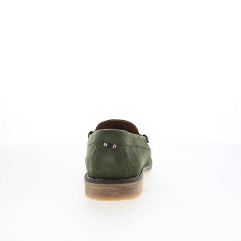 Pajar Wayne 51885 Mens Green Suede Slip On Loafers & Slip Ons Penny Shoes