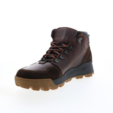 Mephisto Wayne Mens Brown Leather Lace Up Casual Dress Boots