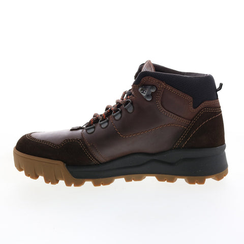 Mephisto Wayne Mens Brown Leather Lace Up Casual Dress Boots