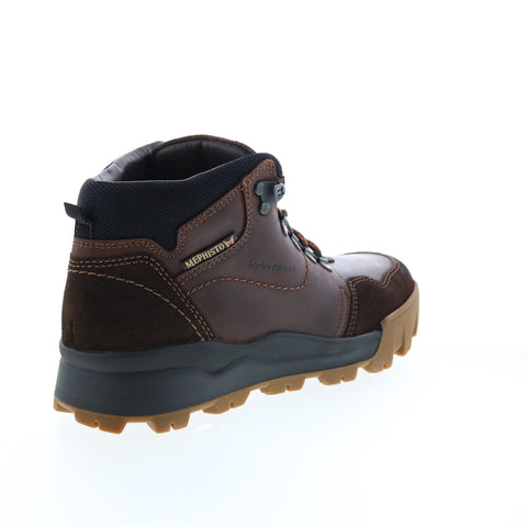 Mephisto Wayne Mens Brown Leather Lace Up Casual Dress Boots