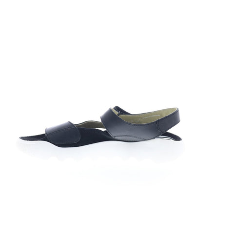 Softinos Weal WEAL712SOF-000 Womens Black Leather Strap Sandals Shoes