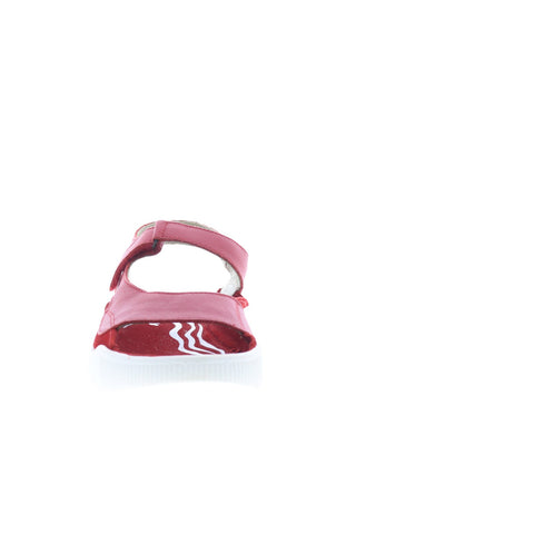 Softinos Weal WEAL712SOF-005 Womens Red Leather Strap Sandals Shoes