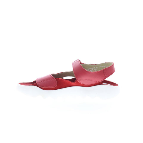 Softinos Weal WEAL712SOF-005 Womens Red Leather Strap Sandals Shoes