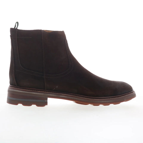 Johnston & Murphy Welch 24-6090 Mens Brown Leather Zipper Casual Dress Boots