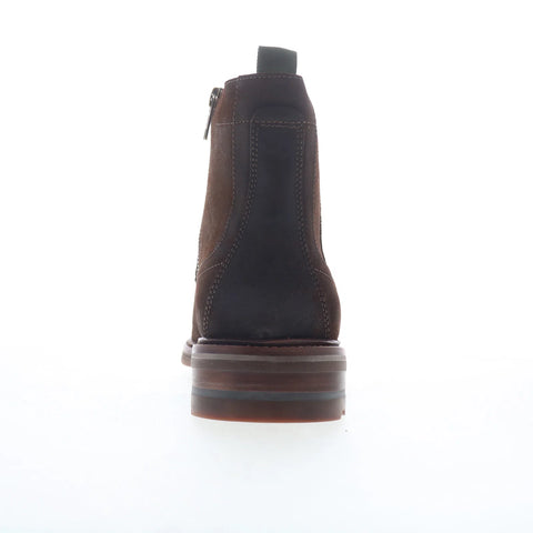 Johnston & Murphy Welch 24-6090 Mens Brown Leather Zipper Casual Dress Boots