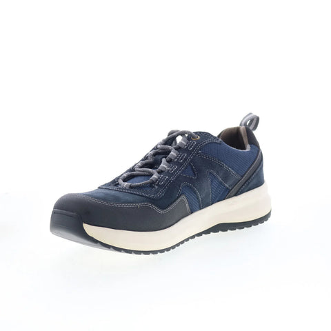 Clarks Wellman Trail AP 26169793 Mens Blue Leather Lifestyle Sneakers Shoes