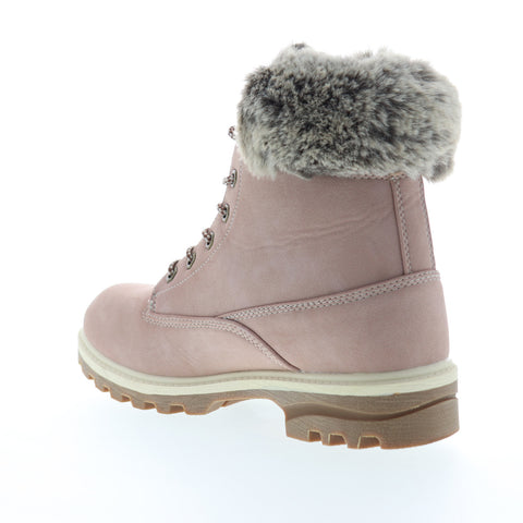 Lugz Empire HI Fur WEMPHFE-682 Womens Pink Leather Casual Dress Boots