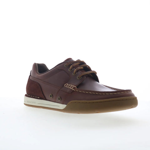 Rockport Wentworth RMWENTWORTH Mens Brown Wide Loafers & Slip Ons Boat Shoes