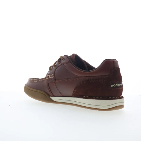 Rockport Wentworth RMWENTWORTH Mens Brown Wide Loafers & Slip Ons Boat Shoes