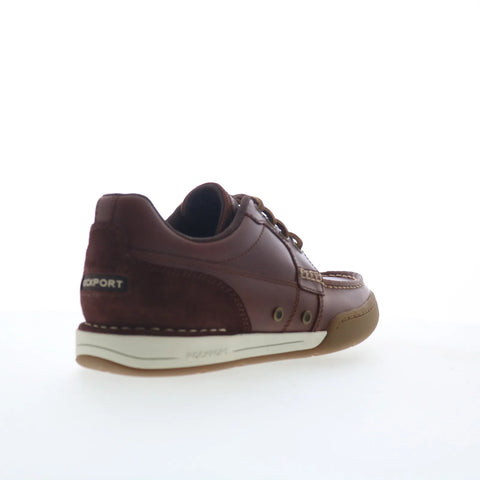 Rockport Wentworth RMWENTWORTH Mens Brown Wide Loafers & Slip Ons Boat Shoes