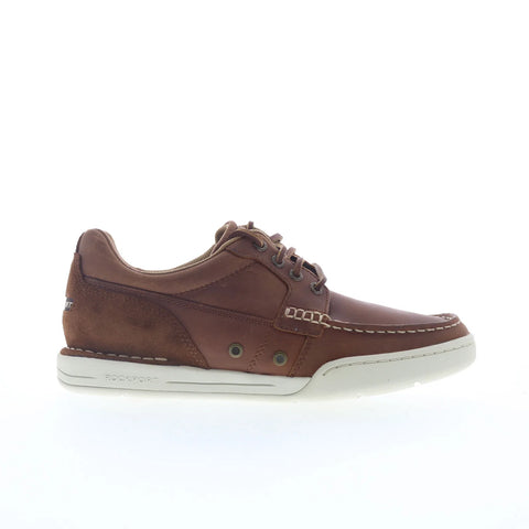 Rockport Wentworth Mens Brown Wide Leather Loafers & Slip Ons Boat Shoes