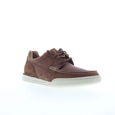 Rockport Wentworth Mens Brown Wide Leather Loafers & Slip Ons Boat Shoes