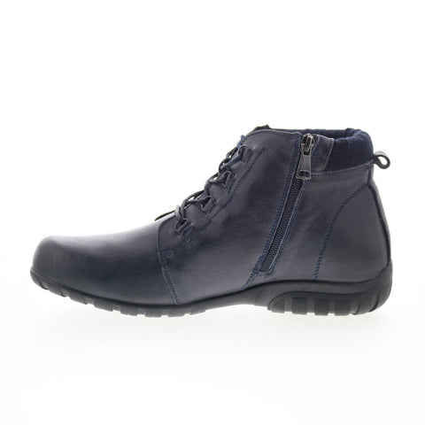 Propet Delaney WFV002L Womens Blue Wide Leather Lifetsyle Sneakers Shoes