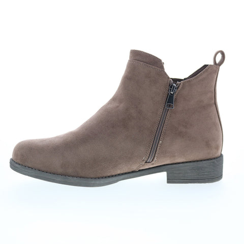 Propet Tandy WFV065P Womens Brown Wide Leather Zipper Casual Dress Boots