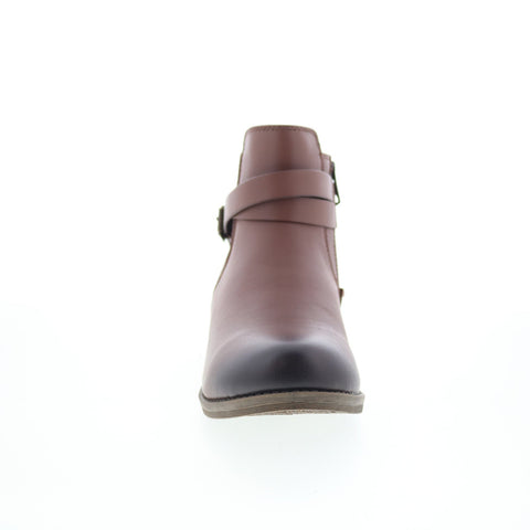 Propet Tatum WFX025L Womens Brown Wide Leather Ankle & Booties Boots