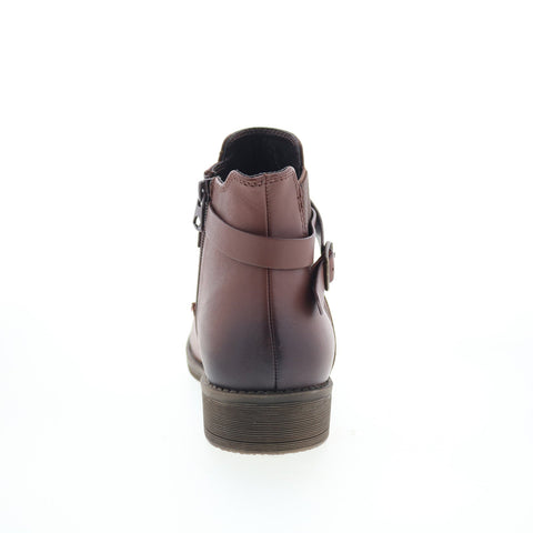 Propet Tatum WFX025L Womens Brown Wide Leather Ankle & Booties Boots
