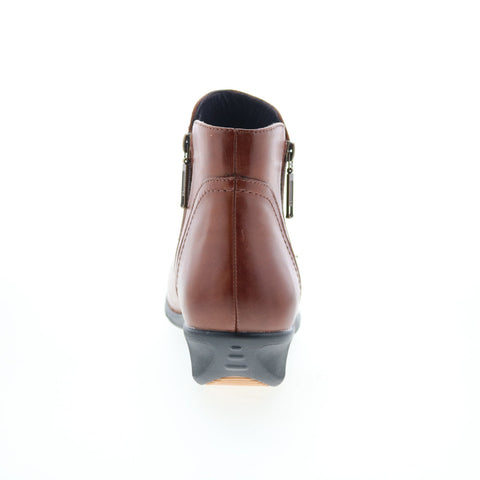 Propet Waverly WFX085L Womens Brown Wide Leather Casual Dress Boots