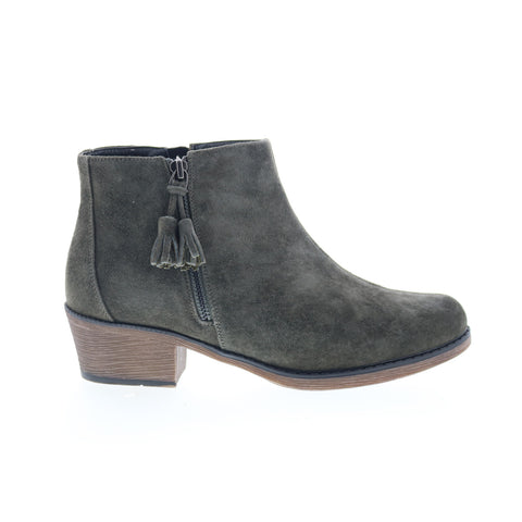 Propet Rebel WFX225S Womens Green Suede Ankle & Booties Boots