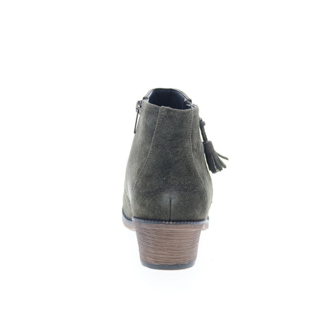 Propet Rebel WFX225S Womens Green Suede Ankle & Booties Boots