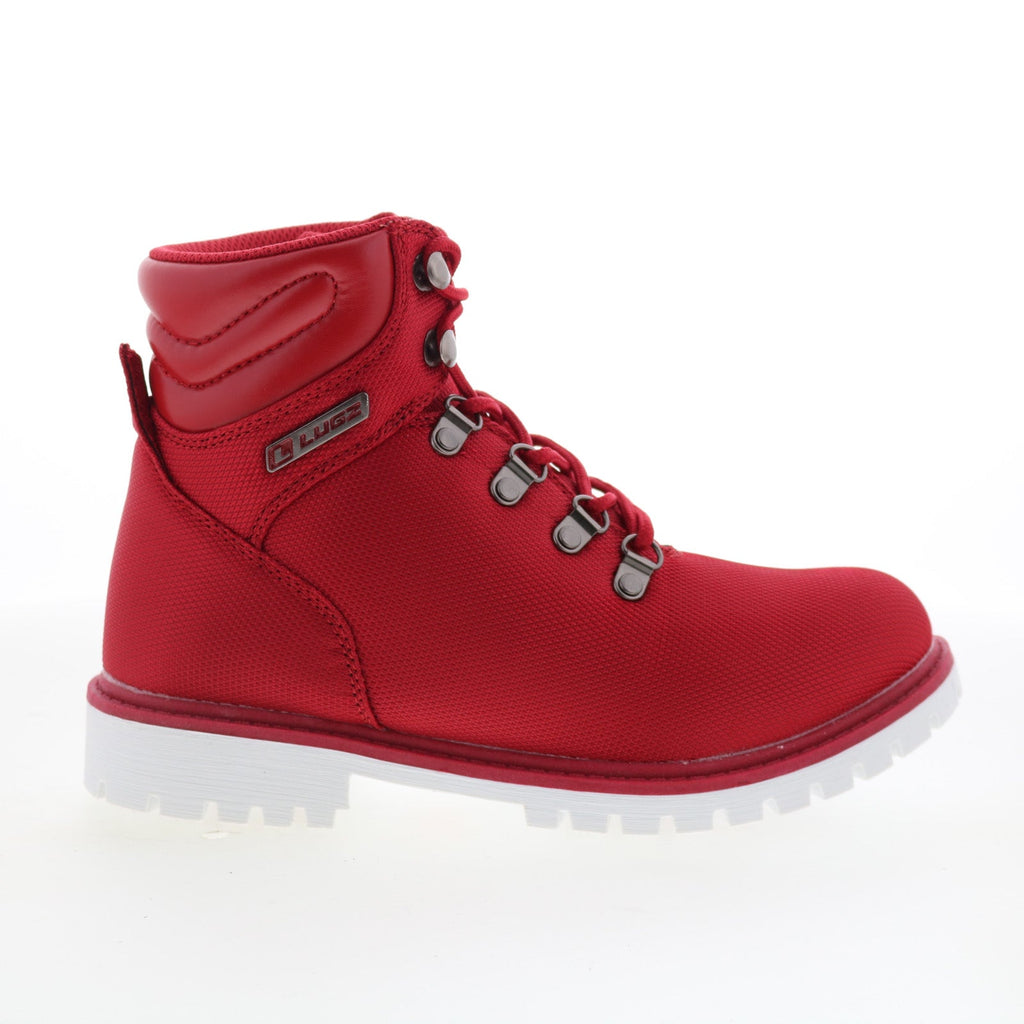Lugz Grotto II WGROT2T-637 Womens Red Canvas Lace up Casual Dress Boot
