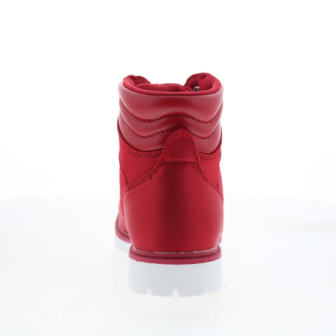 Lugz Grotto II WGROT2T-637 Womens Red Canvas Lace up Casual Dress Boots